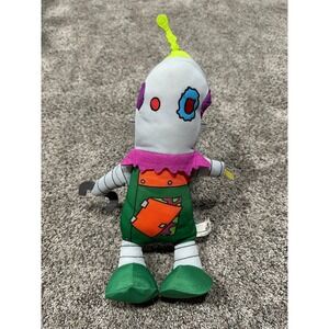 National Entertainment Network Zombots Plush Robot Zombie Green Purple